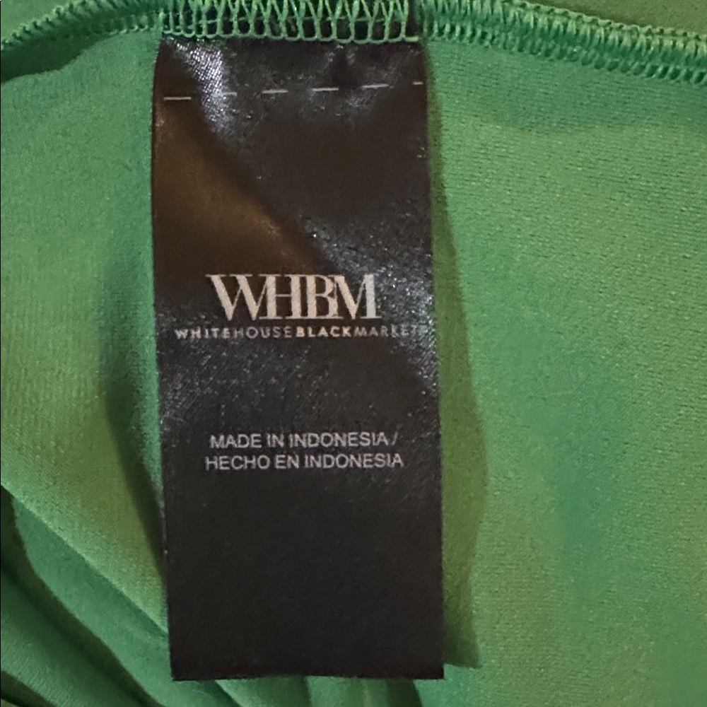 WHBM Matte Green Ruched Tie Cinched Front Kimono Knit Top XL $78 EUC KL - Picture 6 of 10